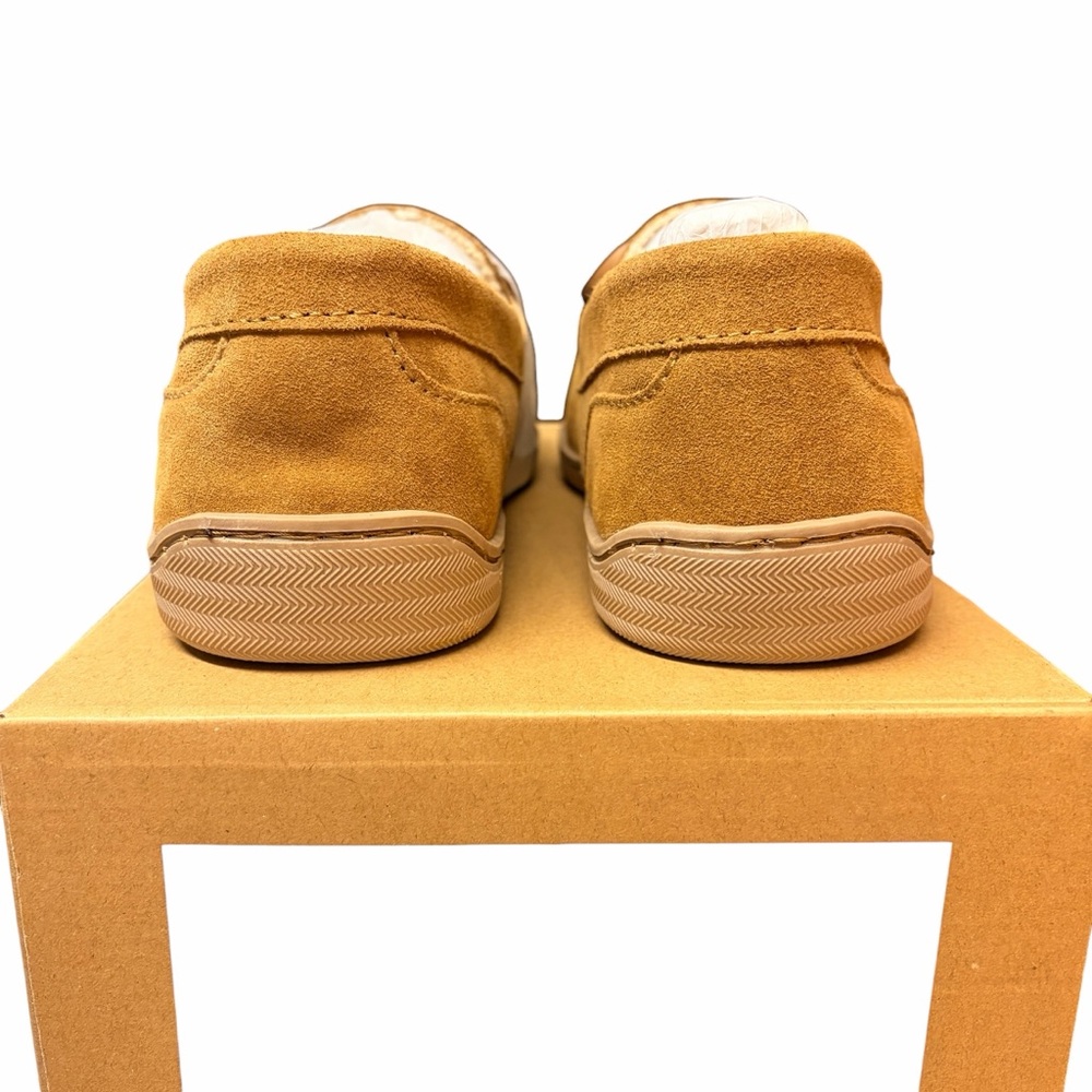 MY SLIPPERS new Men's Tan Suede Faux Fur Slip-On Leather Loafers - US11 WIDE - Picture 10 of 15